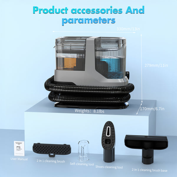 Minfu C688 — Steam Mop (Fast Heat-Up, Detachable Tank)